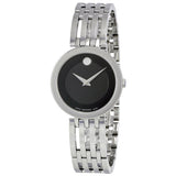 Buy Shop Movado Esperanza 28mm Black Dial Silver Steel Strap Watch For Women - 0607051 USA Online