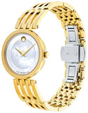 Buy Shop Movado Esperanza 28mm Mother of Pearl Dial Gold Steel Strap Watch For Women - 0607054 USA Online