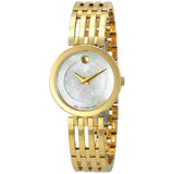 Buy Shop Movado Esperanza 28mm Mother of Pearl Dial Gold Steel Strap Watch For Women - 0607054 USA Online