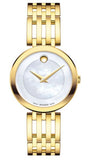 Buy Shop Movado Esperanza 28mm Mother of Pearl Dial Gold Steel Strap Watch For Women - 0607054 USA Online