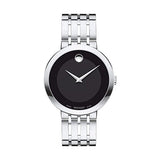 Buy Shop Movado Esperanza 39mm Black Dial Silver Steel Strap Watch For Men - 0607057 USA Online