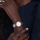 Buy Shop Movado Esperanza Mother of Pearl Dial Two Tone Steel Strap Watch For Women - 0607085 USA Online