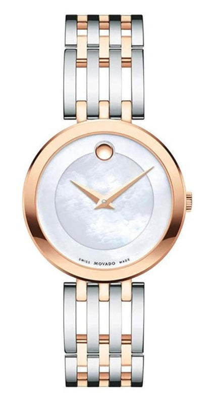 Buy Shop Movado Esperanza Mother of Pearl Dial Two Tone Steel Strap Watch For Women - 0607114 USA Online