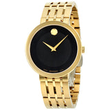 Buy Shop Movado Esperanza Museum 39mm Black Dial Stainless Steel Watch For Men - 0607059 USA Online