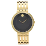 Buy Shop Movado Esperanza Museum 39mm Black Dial Stainless Steel Watch For Men - 0607059 USA Online