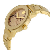 Buy Shop Movado Bold Glitter Gold Dial Gold Steel Strap Watch for Women - 3600346 USA Online