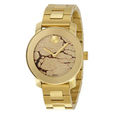 Buy Shop Movado Bold Glitter Gold Dial Gold Steel Strap Watch for Women - 3600346 USA Online