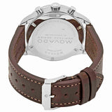 Buy Shop Movado Heritage 29mm Chronograph Blue Dial Brown Leather Strap Watch For Men - 3650061 USA Online