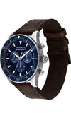 Buy Shop Movado Heritage 29mm Chronograph Blue Dial Brown Leather Strap Watch For Men - 3650061 USA Online