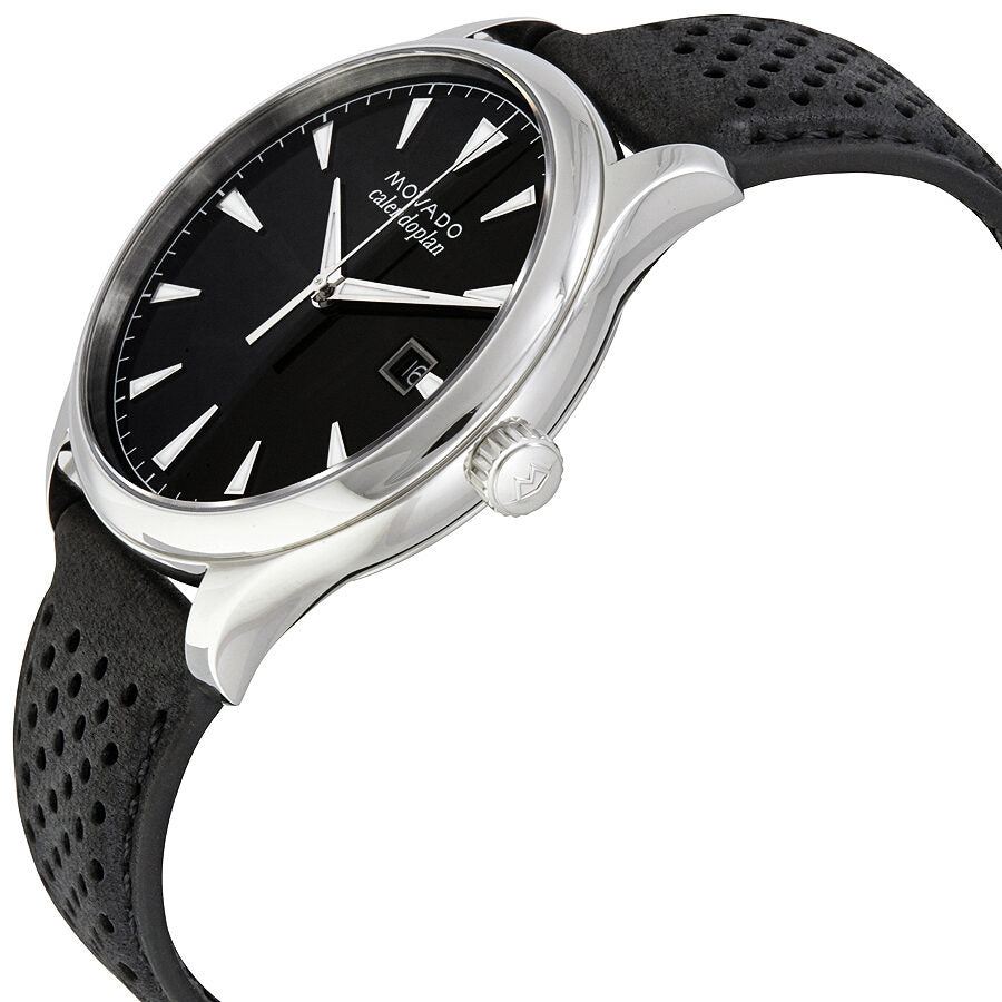 Buy Shop Movado Heritage Calendoplan Black Dial Black Leather Strap Watch for Men - 3650004 USA Online