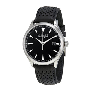 Buy Shop Movado Heritage Calendoplan Black Dial Black Leather Strap Watch for Men - 3650004 USA Online