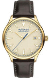 Buy Shop Movado Heritage Calendoplan Beige Dial Brown Leather Strap Watch for Men - 3650003 USA Online