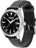 Buy Shop Movado Heritage Calendoplan Black Dial Black Leather Strap Watch for Men - 3650004 USA Online