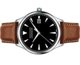 Buy Shop Movado Heritage Calendoplan Black Dial Brown Leather Strap Watch for Men - 3650001 USA Online