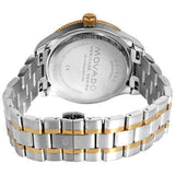 Buy Shop Movado Heritage Calendoplan Black Dial Two Tone Steel Strap Watch For Men - 3650096 USA Online