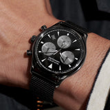 Buy Shop Movado Heritage Calendoplan Chronograph Black Dial Grey Mesh Strap Watch for Men - 3650100 USA Online