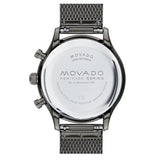 Buy Shop Movado Heritage Calendoplan Chronograph Black Dial Grey Mesh Strap Watch for Men - 3650100 USA Online