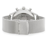 Buy Shop Movado Heritage Calendoplan Chronograph Black Dial Silver Mesh Strap Watch for Men - 3650097 USA Online