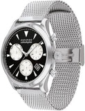 Buy Shop Movado Heritage Calendoplan Chronograph Black Dial Silver Mesh Strap Watch for Men - 3650097 USA Online