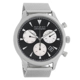 Buy Shop Movado Heritage Calendoplan Chronograph Black Dial Silver Mesh Strap Watch for Men - 3650097 USA Online