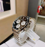 Buy Shop Movado Heritage Calendoplan Chronograph Black Dial Silver Steel Strap Watch for Men - 3650014 USA Online