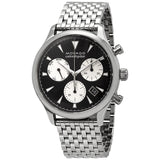 Buy Shop Movado Heritage Calendoplan Chronograph Black Dial Silver Steel Strap Watch for Men - 3650014 USA Online