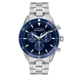 Buy Shop Movado Heritage Calendoplan Chronograph Blue Dial Silver Steel Strap Watch For Men - 3650124 USA Online