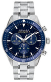 Buy Shop Movado Heritage Calendoplan Chronograph Blue Dial Silver Steel Strap Watch For Men - 3650124 USA Online