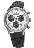 Buy Shop Movado Heritage Calendoplan Chronograph Silver Dial Black Leather Strap Watch for Men - 3650024 USA Online