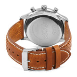 Buy Shop Movado Heritage Calendoplan Chronograph White Dial Brown Leather Strap Watch for Men - 3650008 USA Online