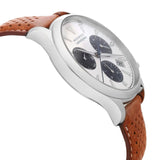 Buy Shop Movado Heritage Calendoplan Chronograph White Dial Brown Leather Strap Watch for Men - 3650008 USA Online