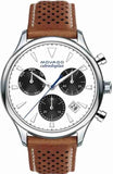 Buy Shop Movado Heritage Calendoplan Chronograph White Dial Brown Leather Strap Watch for Men - 3650008 USA Online