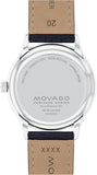 Buy Shop Movado Heritage Calendoplan White Dial Black Leather Strap Watch for Men - 3650002 USA Online