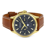 Buy Shop Movado Heritage Celestograf Navy Blue Dial Brown Leather Strap Watch For Women - 3650010 USA Online