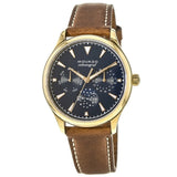 Buy Shop Movado Heritage Celestograf Navy Blue Dial Brown Leather Strap Watch For Women - 3650010 USA Online