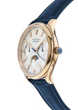 Buy Shop Movado Heritage Celestograf White Mother of Pearl Dial Blue Leather Strap Watch For Women - 3650011 USA Online