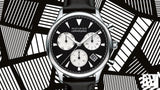Buy Shop Movado Heritage Chronograph Black Dial Black Leather Strap Watch for Men - 3650005 USA Online