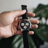 Buy Shop Movado Heritage Chronograph Black Dial Black Leather Strap Watch for Men - 3650005 USA Online
