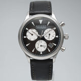Buy Shop Movado Heritage Chronograph Black Dial Black Leather Strap Watch for Men - 3650005 USA Online