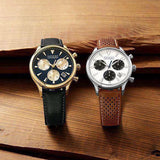 Buy Shop Movado Heritage Chronograph Calendoplan Blue Dial Black Leather Strap Watch for Men - 3650006 USA Online