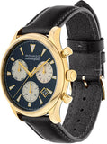 Buy Shop Movado Heritage Chronograph Calendoplan Blue Dial Black Leather Strap Watch for Men - 3650006 USA Online