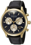 Buy Shop Movado Heritage Chronograph Calendoplan Blue Dial Black Leather Strap Watch for Men - 3650006 USA Online