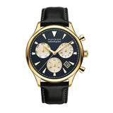 Buy Shop Movado Heritage Chronograph Calendoplan Blue Dial Black Leather Strap Watch for Men - 3650006 USA Online