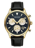 Buy Shop Movado Heritage Chronograph Calendoplan Blue Dial Black Leather Strap Watch for Men - 3650006 USA Online