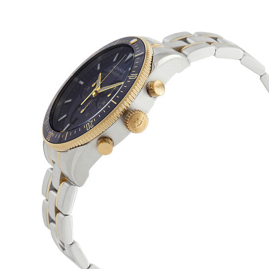 Buy Shop Movado Heritage Calendoplan Chronograph Blue Dial Two Tone Steel Strap Watch For Men - 3650126 USA Online