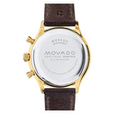 Buy Shop Movado Heritage Chronograph White Black Leather Strap Watch for Men - 3650007 USA Online