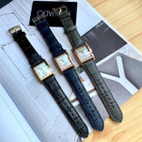 Buy Shop Movado Heritage Mother of Pearl White Dial Black Leather Strap Watch For Women - 3650050 USA Online