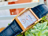 Buy Shop Movado Heritage Mother of Pearl White Dial Blue Leather Strap Watch For Women - 3650052 USA Online