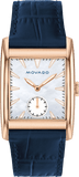 Buy Shop Movado Heritage Mother of Pearl White Dial Blue Leather Strap Watch For Women - 3650052 USA Online