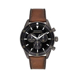 Buy Shop Movado Heritage Series 29mm Calendoplan Chronograph Black Dial Brown Leather Strap Watch For Men - 3650060 USA Online